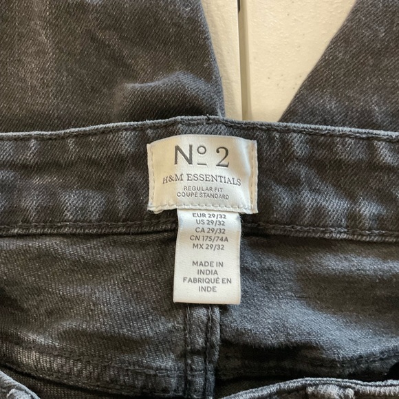 H&M No. 2 Essentials Jeans Black Wash Denim Regular Fit Men’s Size 29/32 - Picture 9 of 13